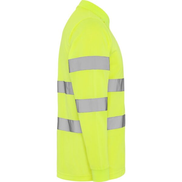 Polo Alta Visibilità Manica Lunga - Giallo Fluo vista 3
