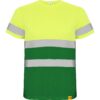 T-Shirt Alta Visibilità - Verde Giardino/Giallo Fluo