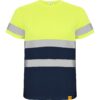 T-Shirt Alta Visibilità - Blu Navy/Giallo Fluo