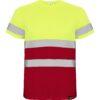 T-Shirt Alta Visibilità - Rosso/Giallo Fluo