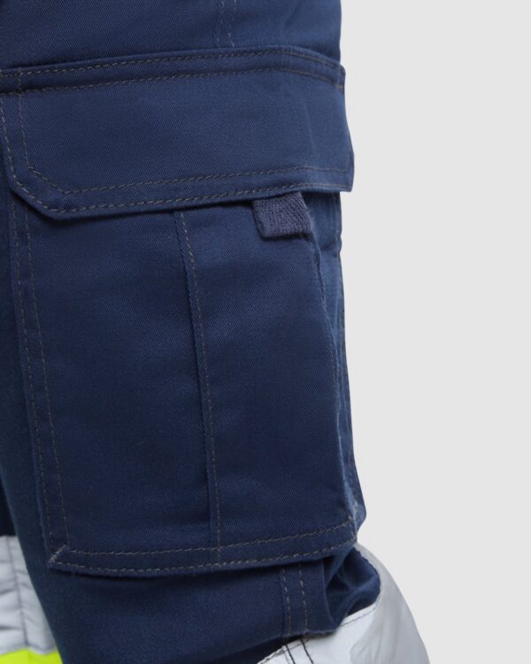 Pantalone lungo multitasche bicolore ad alta visibilità - dettaglio 1