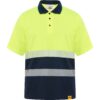 Polo Alta Visibilità Bicolore - Blu Navy/Giallo Fluo
