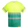 T-Shirt Alta Visibilità Traspirante - Verde Giardino/Giallo Fluo