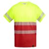 T-Shirt Alta Visibilità Traspirante - Rosso/Giallo Fluo
