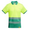 Polo Alta Visibilità Traspirante - Verde Giardino/Giallo Fluo