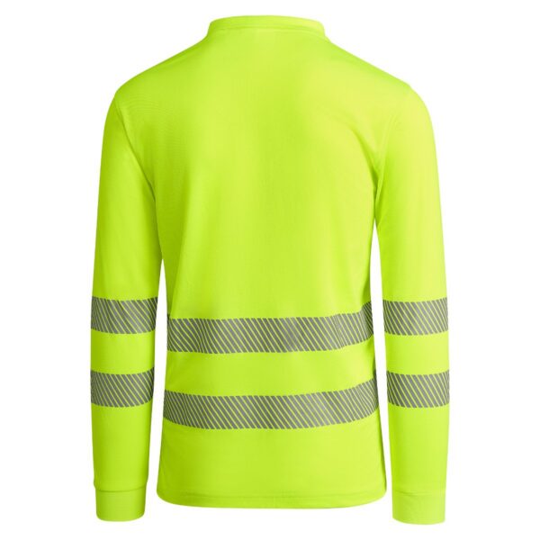 Polo Alta Visibilità Traspirante Manica Lunga - Giallo Fluo vista 1