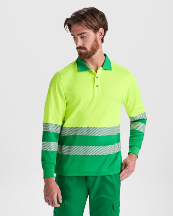 Polo Alta Visibilità Traspirante Manica Lunga - dettaglio 1