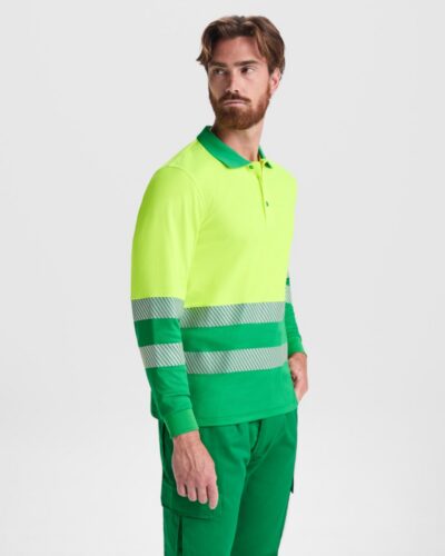 Polo Alta Visibilità Traspirante Manica Lunga - modello 1