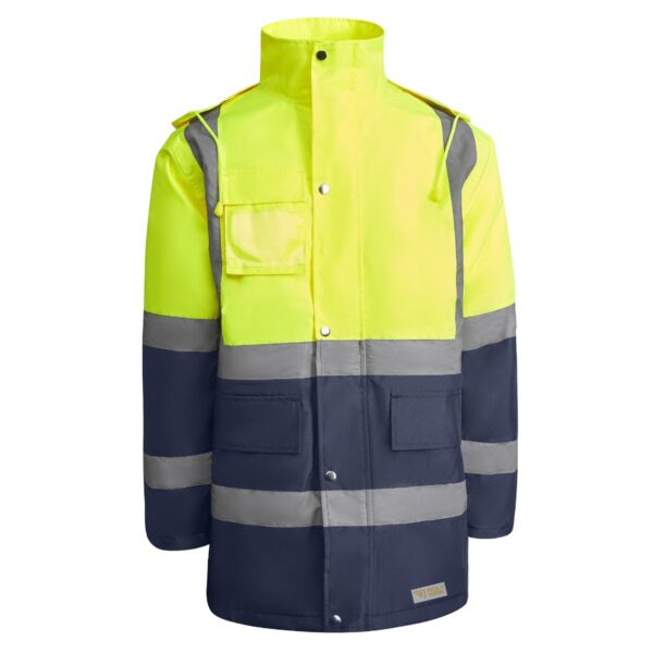 Parka Alta Visibilità - Blu Navy/Giallo Fluor