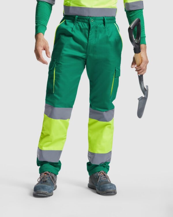 Pantalone lungo multitasche bicolore ad alta visibilità - modello 1