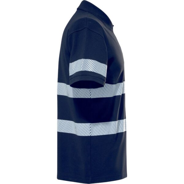 Polo Piqué Alta Visibilità - Blu Navy vista 3