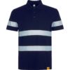 Polo Piqué Alta Visibilità - Blu Navy