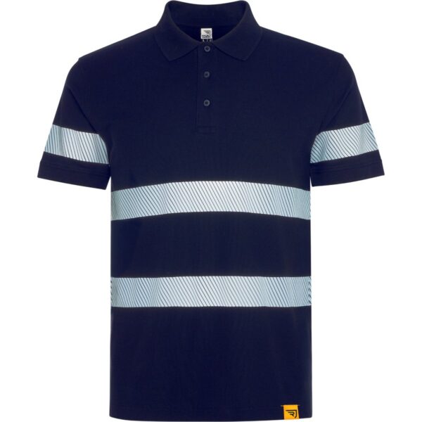 Polo Piqué Alta Visibilità - Blu Navy