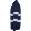 Polo Piqué Alta Visibilità Manica Lunga - Blu Navy vista 2