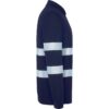 Polo Piqué Alta Visibilità Manica Lunga - Blu Navy vista 3