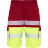 Short multitasche bicolore ad alta visibilità - Job Red/Fluor Yellow